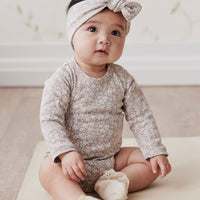 Organic Cotton Headband - Greta Floral Bark Childrens Headband from Jamie Kay NZ