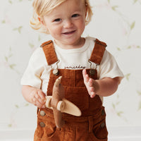 Casey Cord Short Overall - Cinnamon Childrens Overall from Jamie Kay NZ