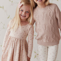 Organic Cotton Tallulah Dress - Cindy Whisper Pink Childrens Dress from Jamie Kay NZ