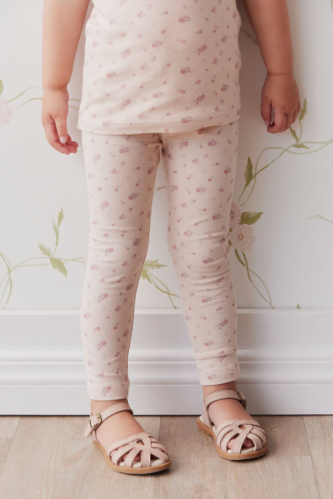 Organic Cotton Everyday Legging - Cindy Whisper Pink Childrens Legging from Jamie Kay NZ
