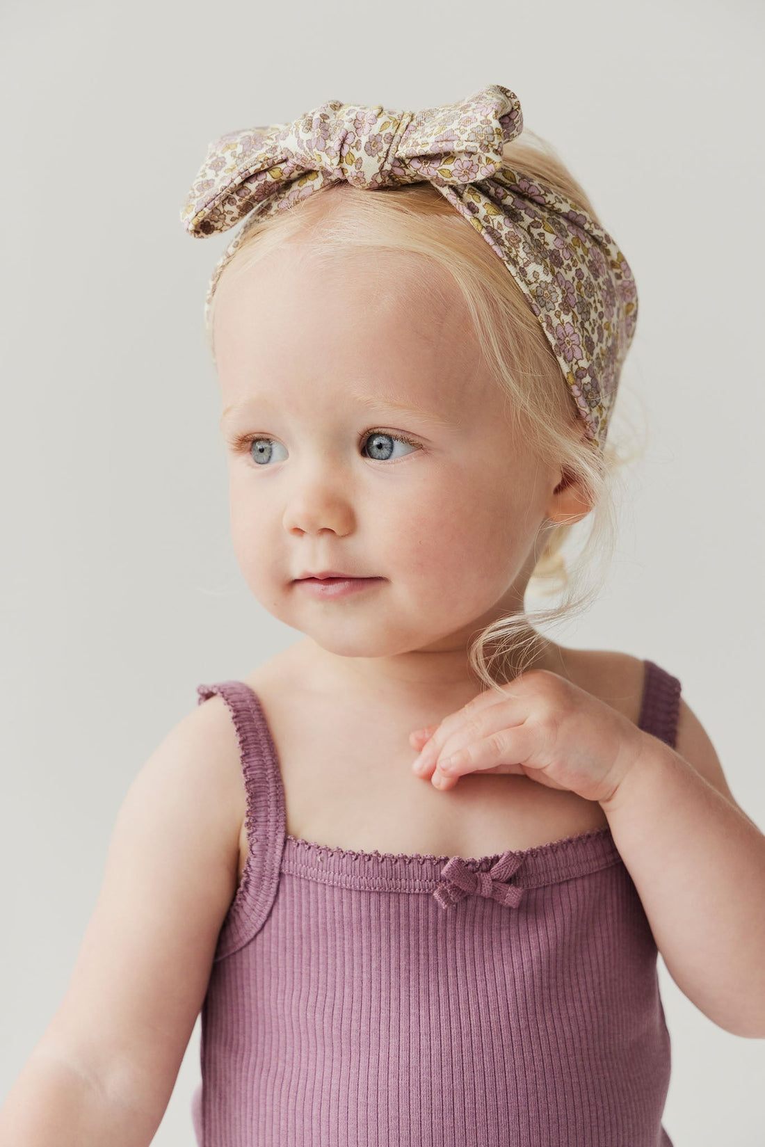 Organic Cotton Headband - Chloe Orchid Childrens Headband from Jamie Kay NZ