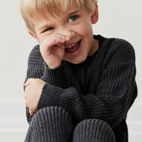 Maverick Cardigan - Onyx Marle Childrens Cardigan from Jamie Kay NZ