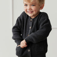 Maverick Cardigan - Onyx Marle Childrens Cardigan from Jamie Kay NZ