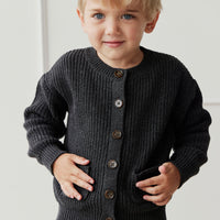 Maverick Cardigan - Onyx Marle Childrens Cardigan from Jamie Kay NZ