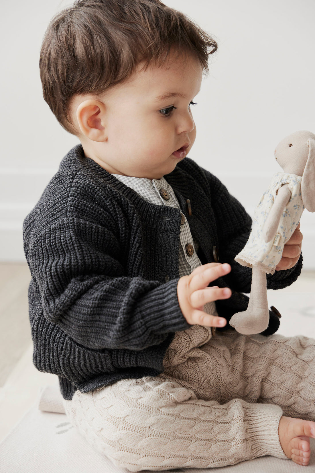 Maverick Cardigan - Onyx Marle Childrens Cardigan from Jamie Kay NZ