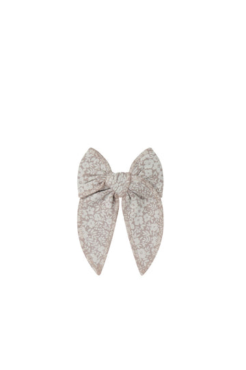 Organic Cotton Bow - Greta Floral Bark Childrens Bow from Jamie Kay NZ