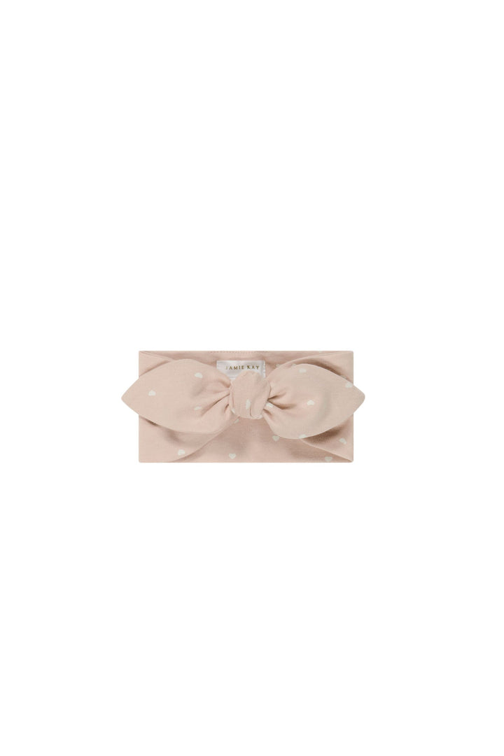 Organic Cotton Headband - Mon Amour Rose Childrens Headband from Jamie Kay NZ