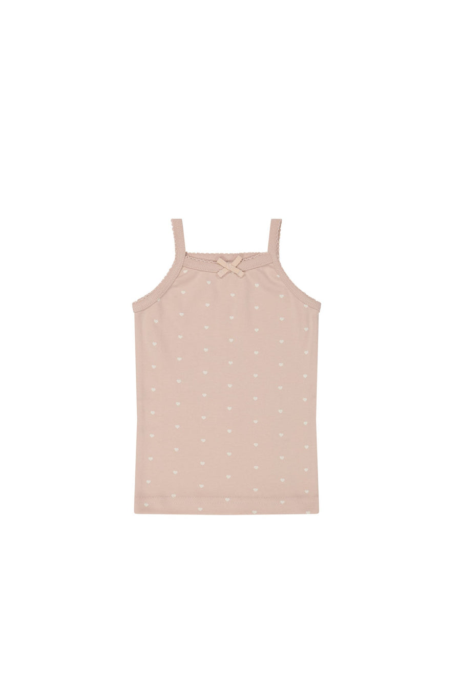 Organic Cotton Singlet - Mon Amour Rose Childrens Singlet from Jamie Kay NZ