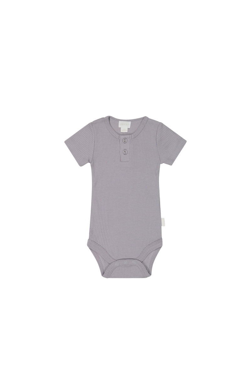 Organic Cotton Modal Darcy Rib Tee Bodysuit - Moon Childrens Bodysuit from Jamie Kay NZ