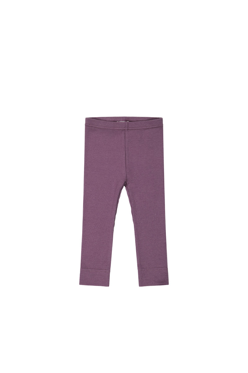 Organic Cotton Modal Everyday Legging - Elderberry Childrens Legging from Jamie Kay NZ