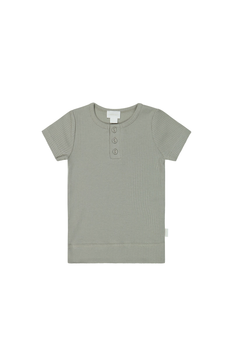 Organic Cotton Modal Henley Tee - Willow Childrens Top from Jamie Kay NZ