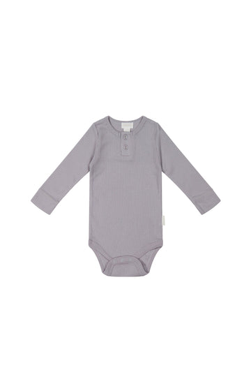 Organic Cotton Modal Long Sleeve Bodysuit - Moon Childrens Bodysuit from Jamie Kay NZ