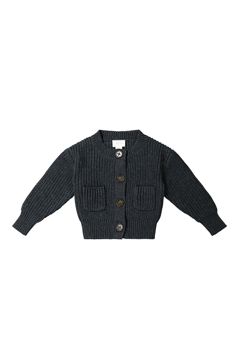 Maverick Cardigan - Onyx Marle Childrens Cardigan from Jamie Kay NZ