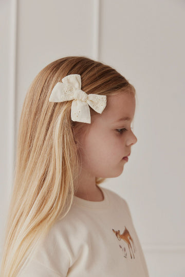 Madeline Bow - Light Cream Childrens Bow from Jamie Kay NZ