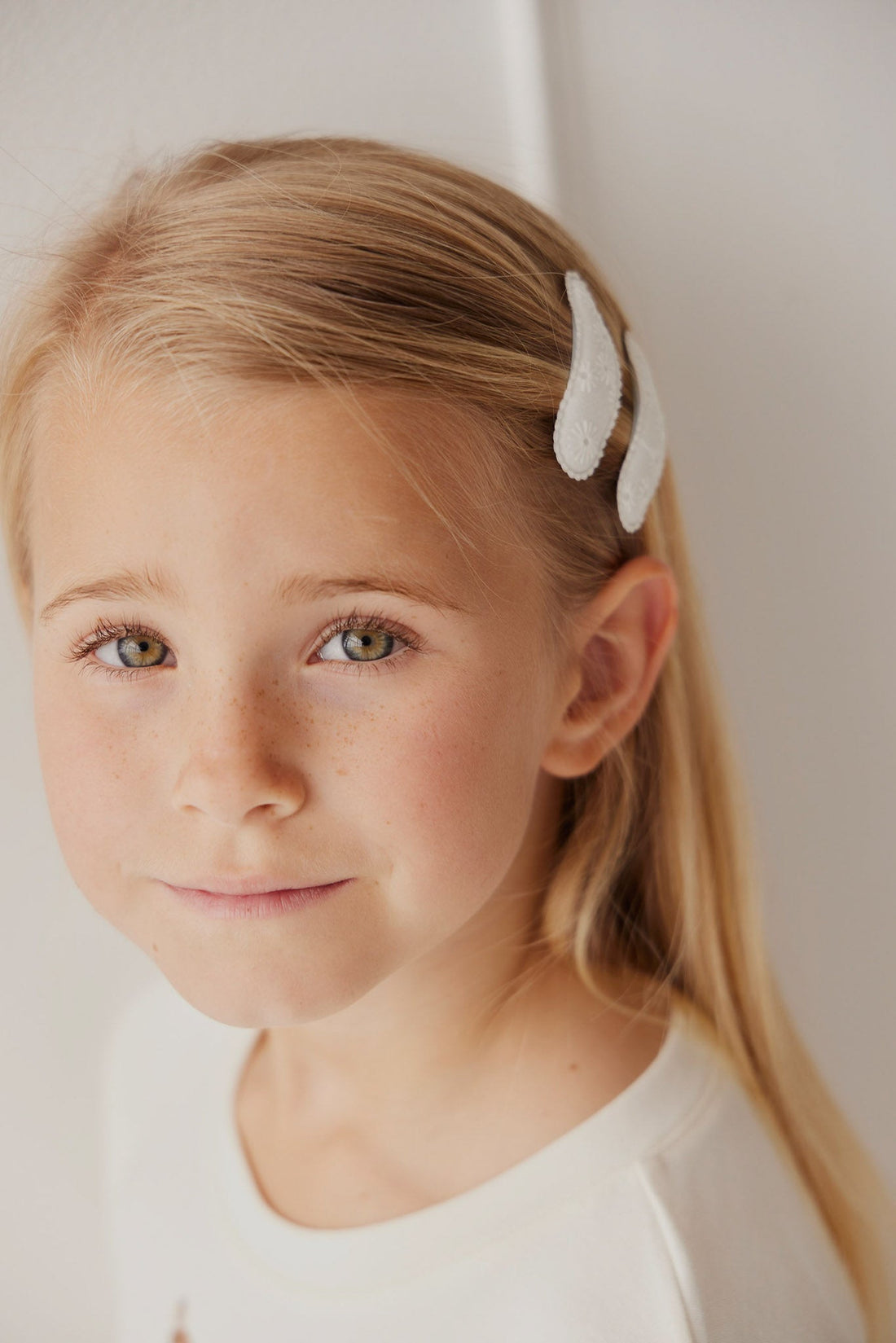 Jodie Clip 2PK - Oat Childrens Hair Accessories from Jamie Kay NZ